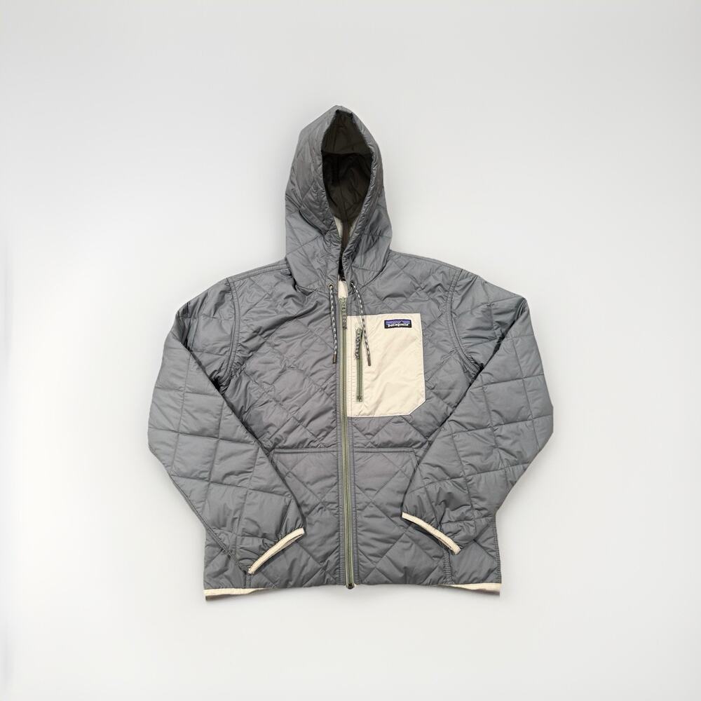 Patagonia Diamond Quilted Bomber Hoody Women’s XS Nouveau Green Jacket